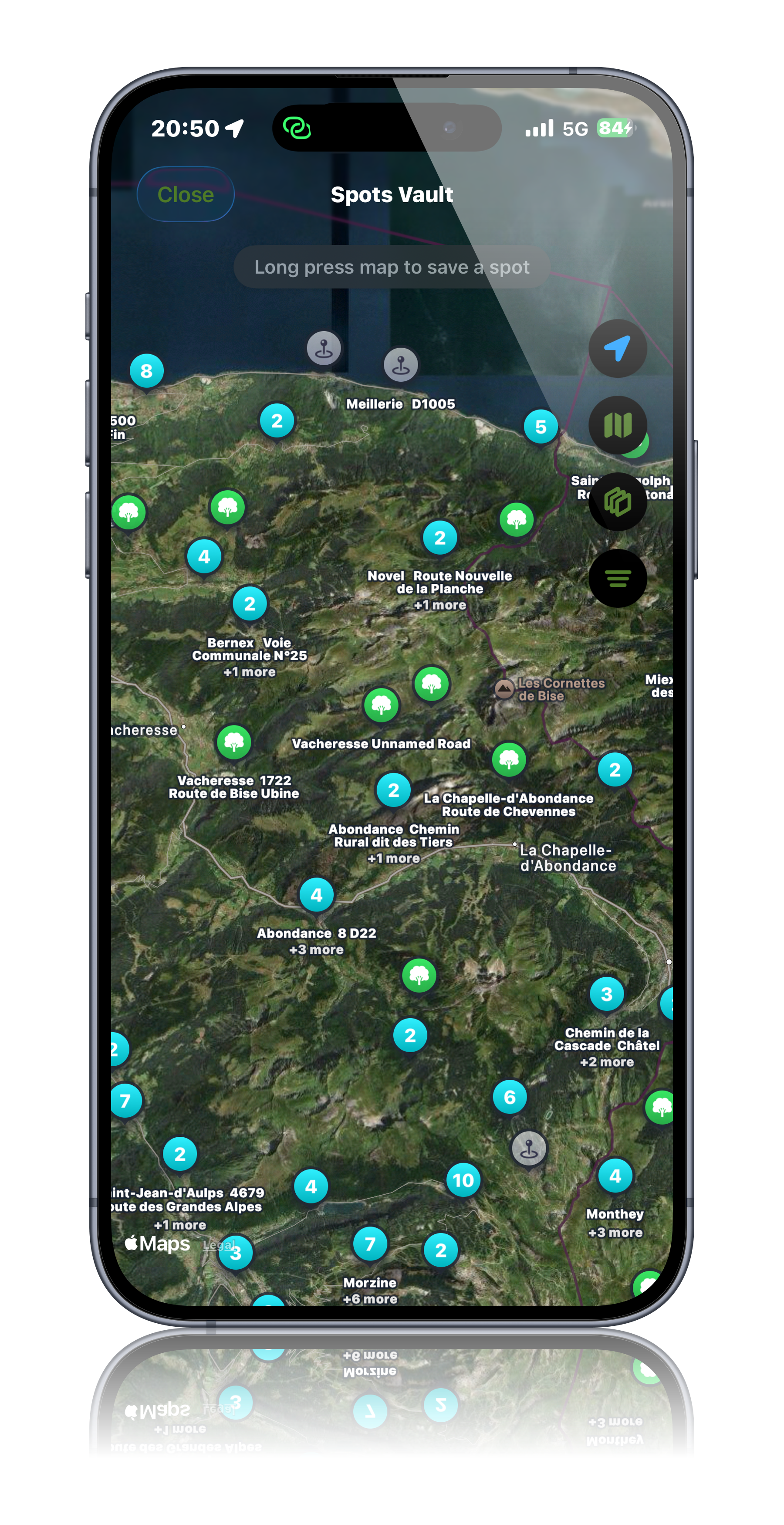 Spots vault screen