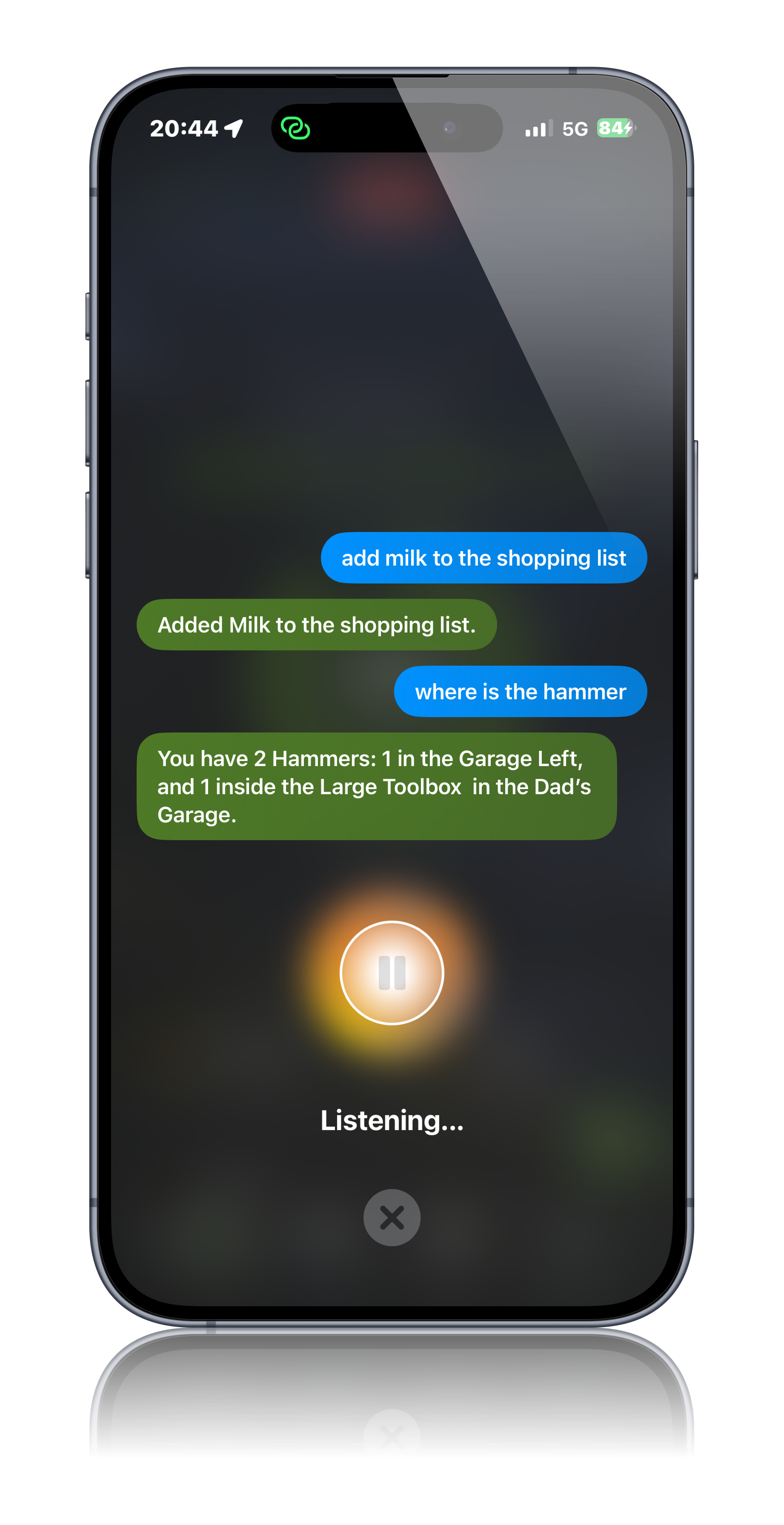 Voice assistant screen